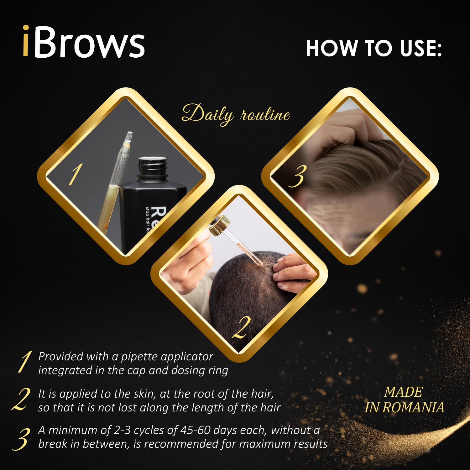ReHair by iBrows – Suero de crecimiento del cabello – Suero de lujo para cabello dañado – Anti pérdida de cabello – Regulador de sebo –