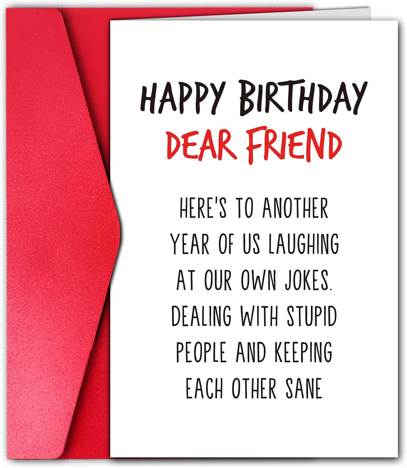 GYYsweetus Tarjeta de feliz cumpleaños para mejor amigo, tarjeta de cumpleaños para compañero de trabajo, divertido regalo de cumpleaños para