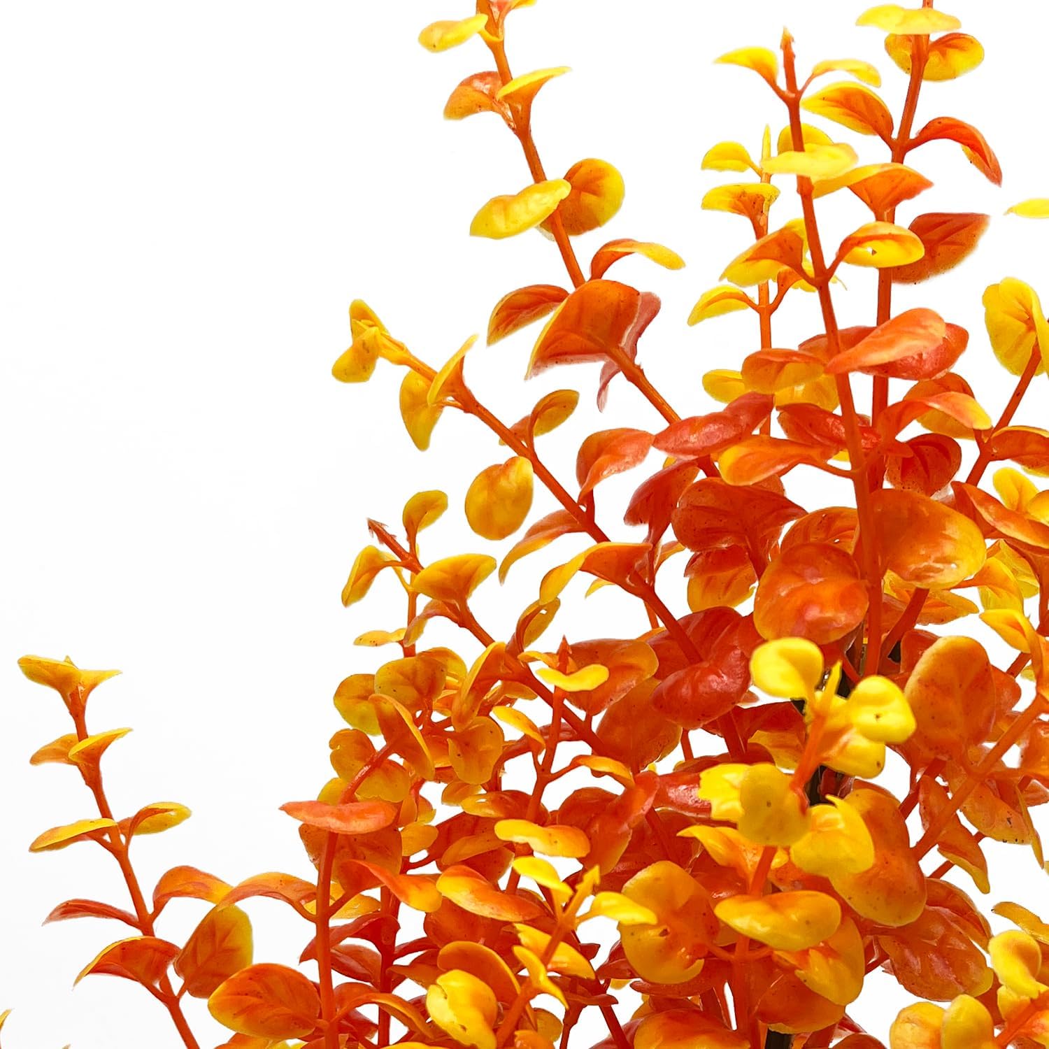 Mipukbay Plantas de acuario naranja, decoraciones artificiales para peceras, 1 planta de plástico para pecera