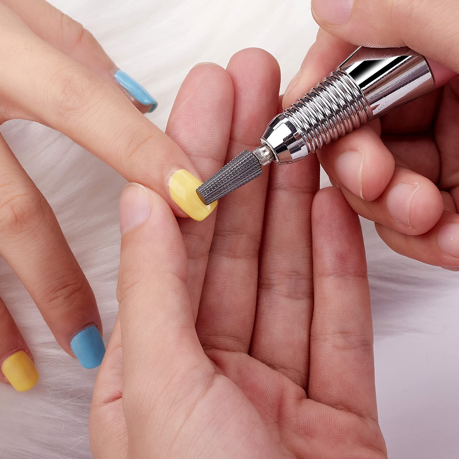 Makartt Brocas de uñas 5 en 1, vástago de 332 pulgadas, brocas cónicas de carburo de tungsteno para uñas, eliminación rápida de uñas acrílicas,