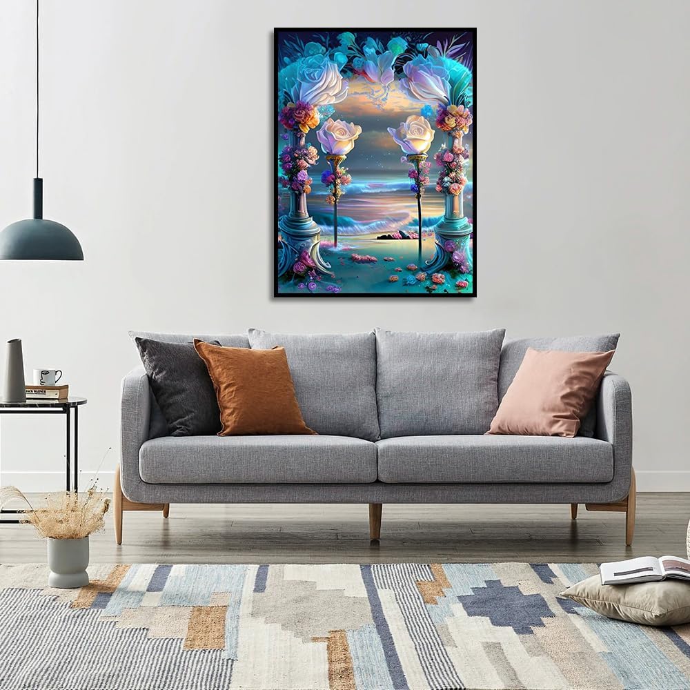Mowana Kits de arte de diamantes 5D para adultos, kit de pintura de diamante 5D para adultos, para regalo y decoración de pared del hogar (11.8 x