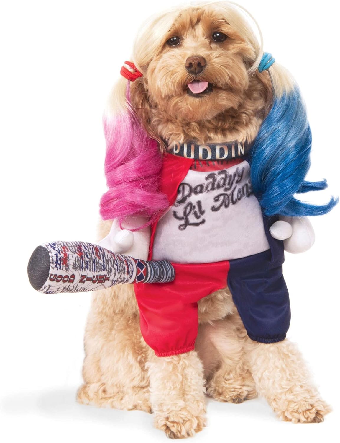 Rubie’s DC Comics – Disfraz de mascota de Harley Quinn, de Escuadrón Suicida, talla M