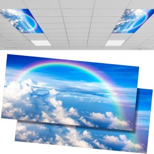 Amylove 2 cubiertas de luz fluorescente de 2 x 4 pies, filtro de luz, cubierta de luz de techo, difusor de luz fluorescente, paneles difusores de Amylove 2 cubiertas de luz fluorescente de 2 x 4 pies, filtro de luz, cubierta de luz de techo, difusor de luz fluorescente, paneles difusores de