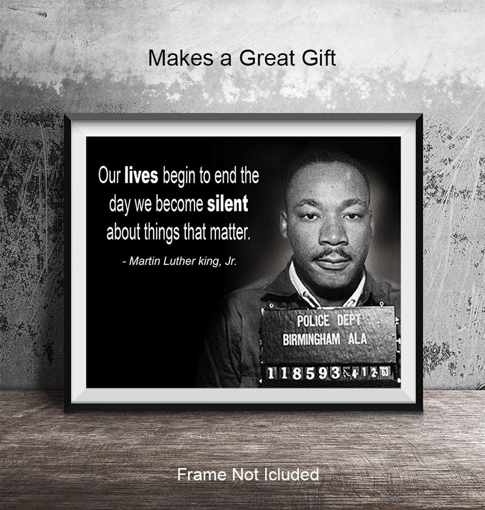 Martin Luther King Jr. Mugshot Wall Art Print – Ready to Frame Photo (8X10) – Home Decor – Makes a Great Gift for Bedrooms, Kitchens, Home Office