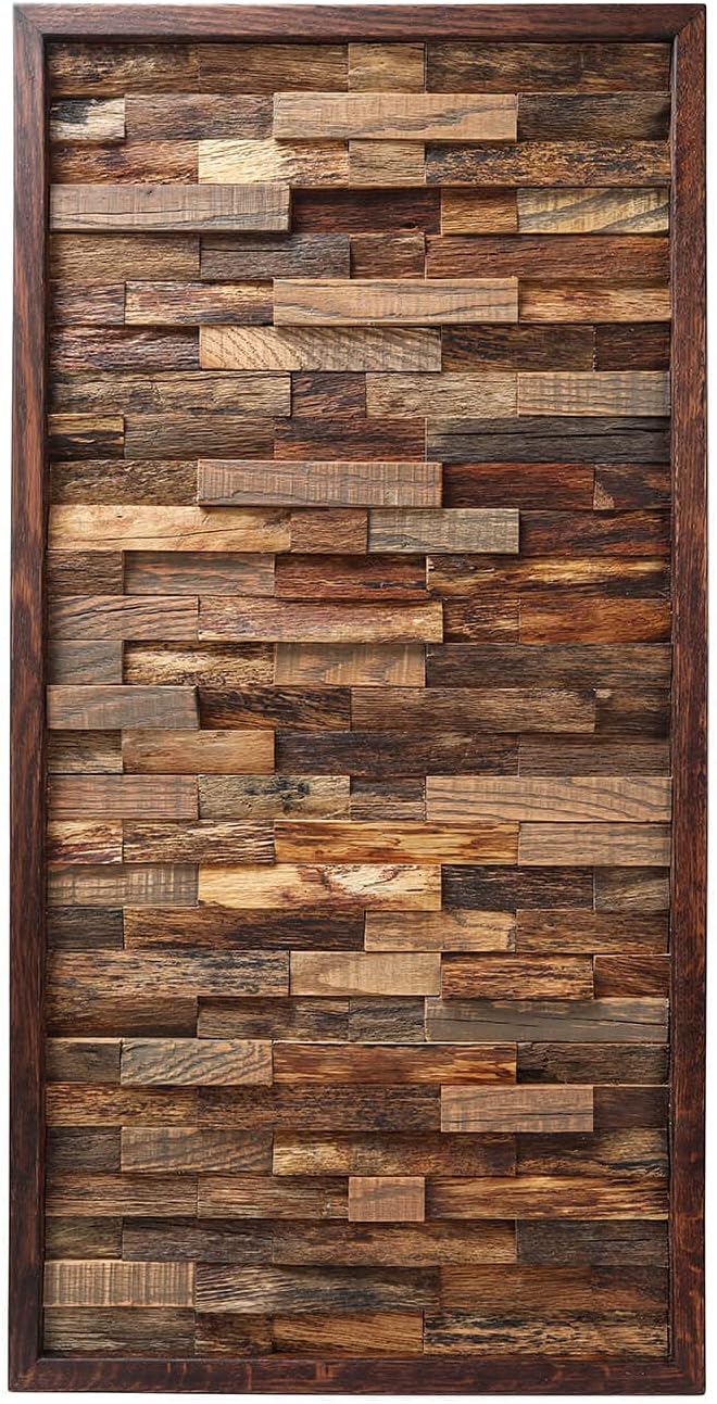 CONSDAN Decoración de pared de madera  Madera dura cultivada en Estados Unidos, arte de pared de madera rústica, decoración del hogar para sala de