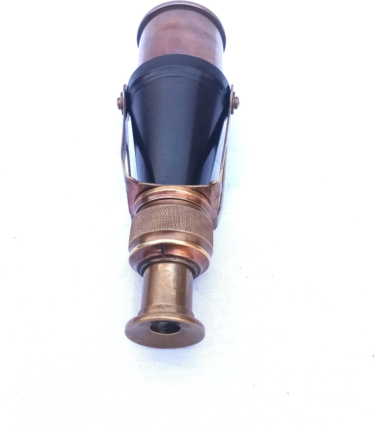 SIFAAT WORLD Latón náutico antiguo hecho para Royal Navy London-1917 monocular con funda protectora de cuero (réplica)