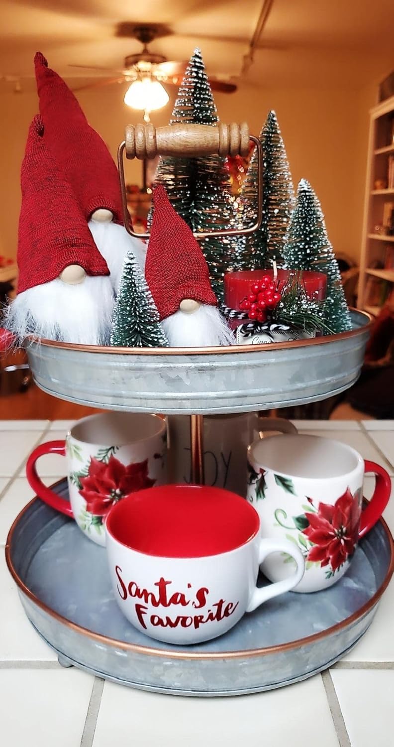 Cepillos para botellas, decoración de Navidad, pequeños árboles de Navidad para mesa, decoraciones de Navidad para interiores, mini árboles de sisal