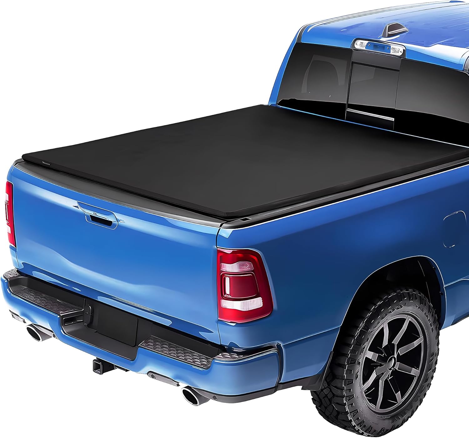 Funda suave para caja de camioneta Tonneau compatible con Dodge Ram 1500 2009-2023 (solo clásico 2019-2023) Fleetside de 5.7 pies sin Rambox
