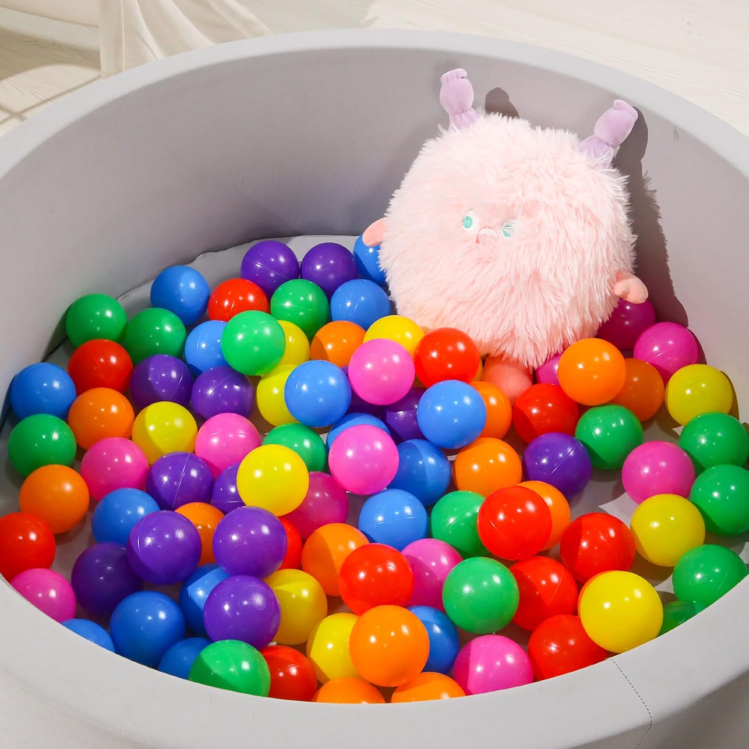 GAMIFUN Pelotas para hoyos de bolas, sin ftalatos, sin BPA, bolas de plástico no tóxicas para niños y diversión para jugar