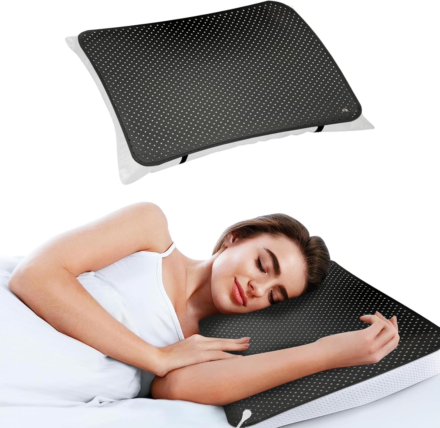 Funda de almohada para cabello y piel, 100% piel sintética, 20 x 30 pulgadas, mejora el sueño, reduce la inflamación, la ansiedad y el dolor