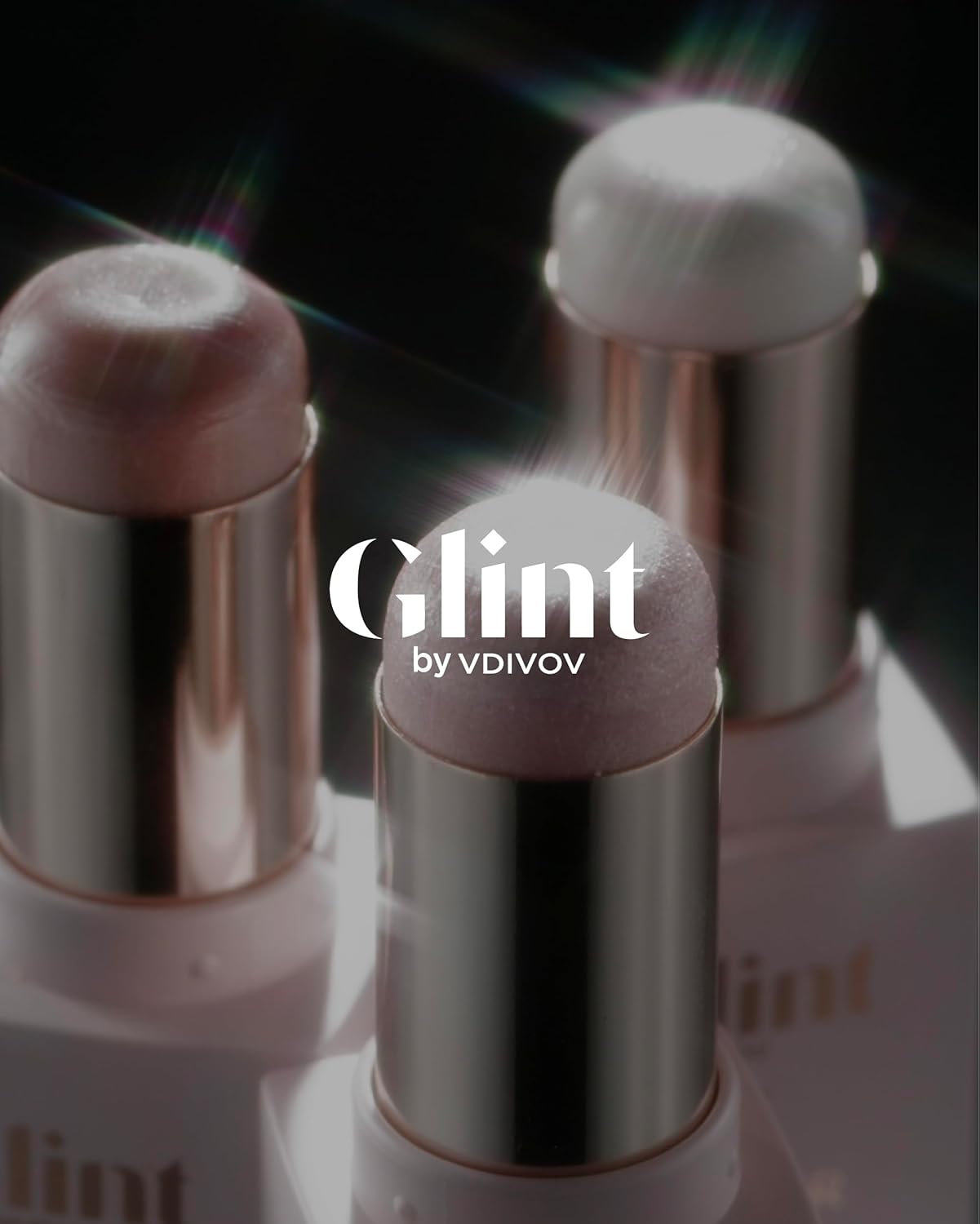 Resaltador Glint Stick (Milky Moon, 0.24 onzas) – Lápiz iluminador multiusos por LG Beauty. Color cremoso y mezclable.