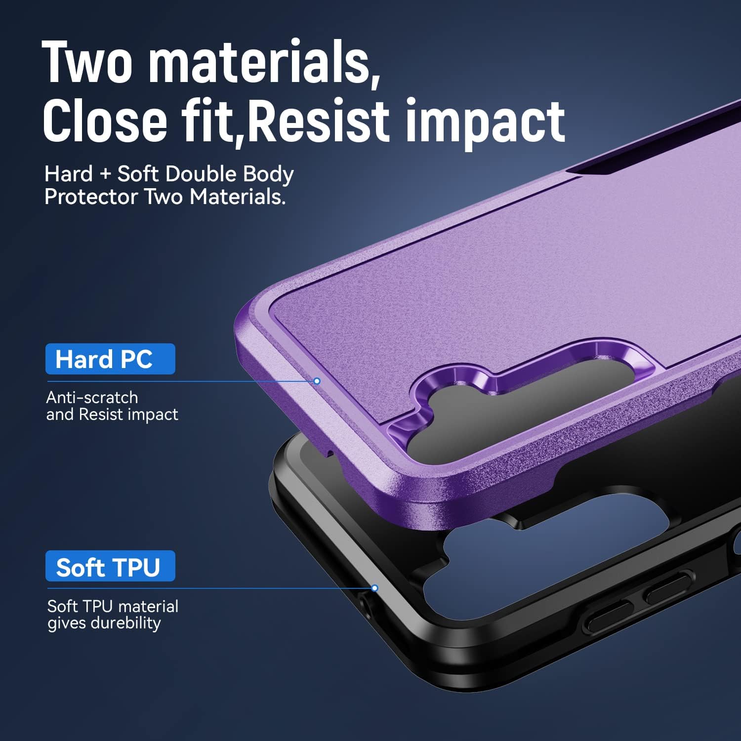 Funda para Samsung Galaxy A14 5G con protector de pantalla con anillo de soporte, resistente protección de grado militar a prueba de golpes para