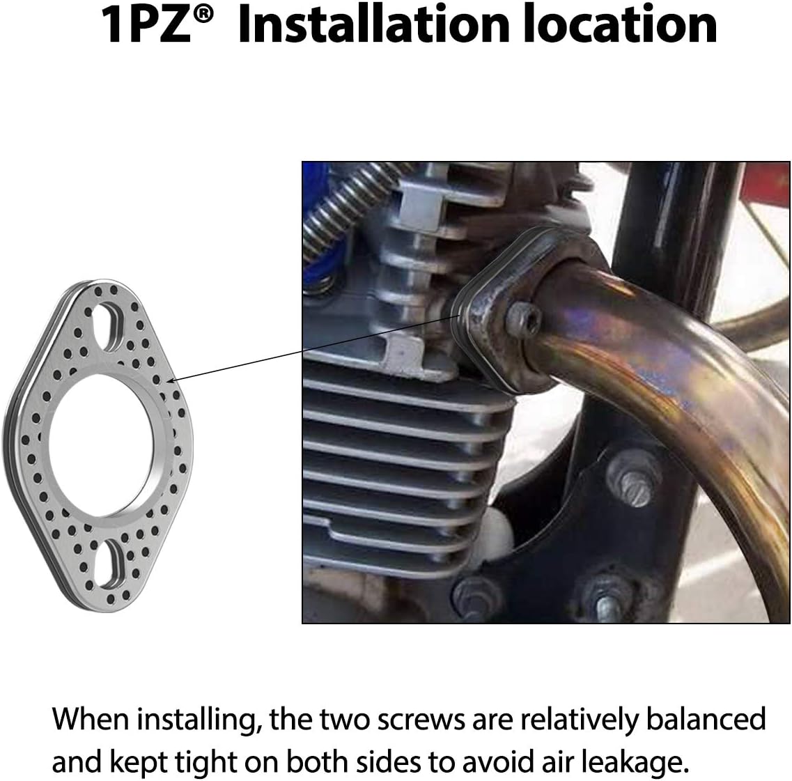1PZ EGS-M27 Junta de escape para GY6 49cc 50cc 70cc 90cc 110cc 125cc 150cc Scooter Motocicleta Go Kart ATV Quad 4Wheeler Dune Buggy Dirt Pit Bike