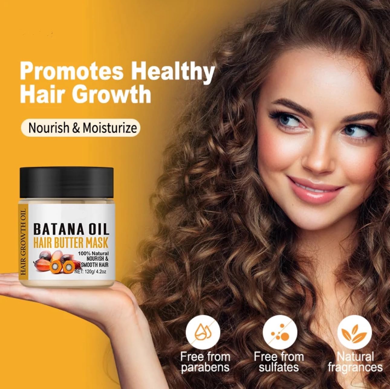 Aceite de batana para el crecimiento del cabello 100% aceite de batana de Honduras como mascarilla capilar, cuero cabelludo y aceite para el