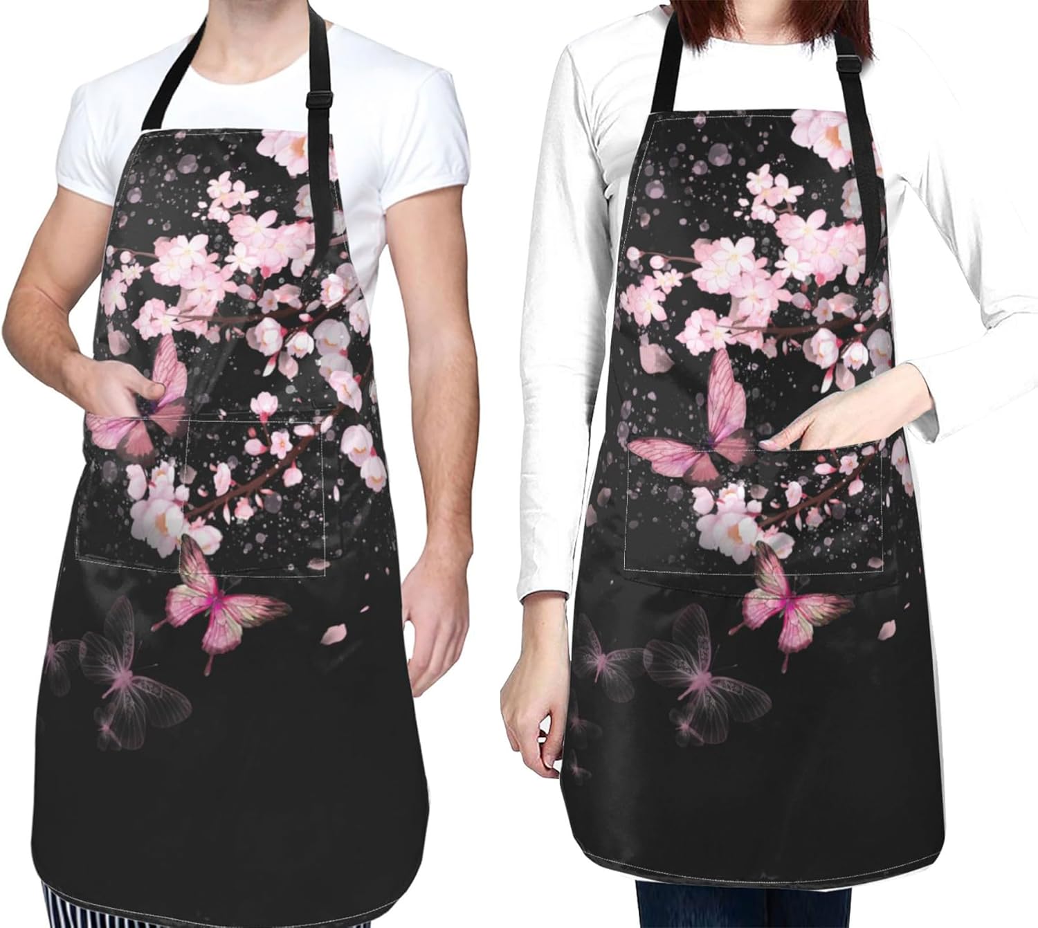 DZGlobal Delantal de animales con bolsillos, delantales de cocina para mascotas, delantales para cocinero, baberos artísticos, delantales para aseo,