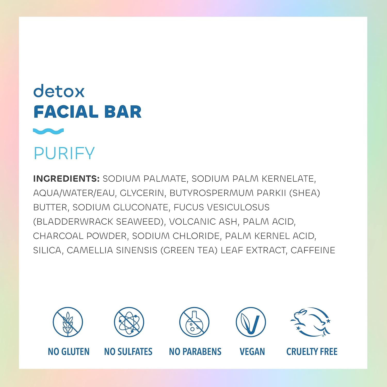 Seaweed Bath Co. Detox – Jabón en barra corporal y facial, 3.75 onzas (paquete de 2), algas marinas cosechadas de forma sostenible, carbón, ceniza