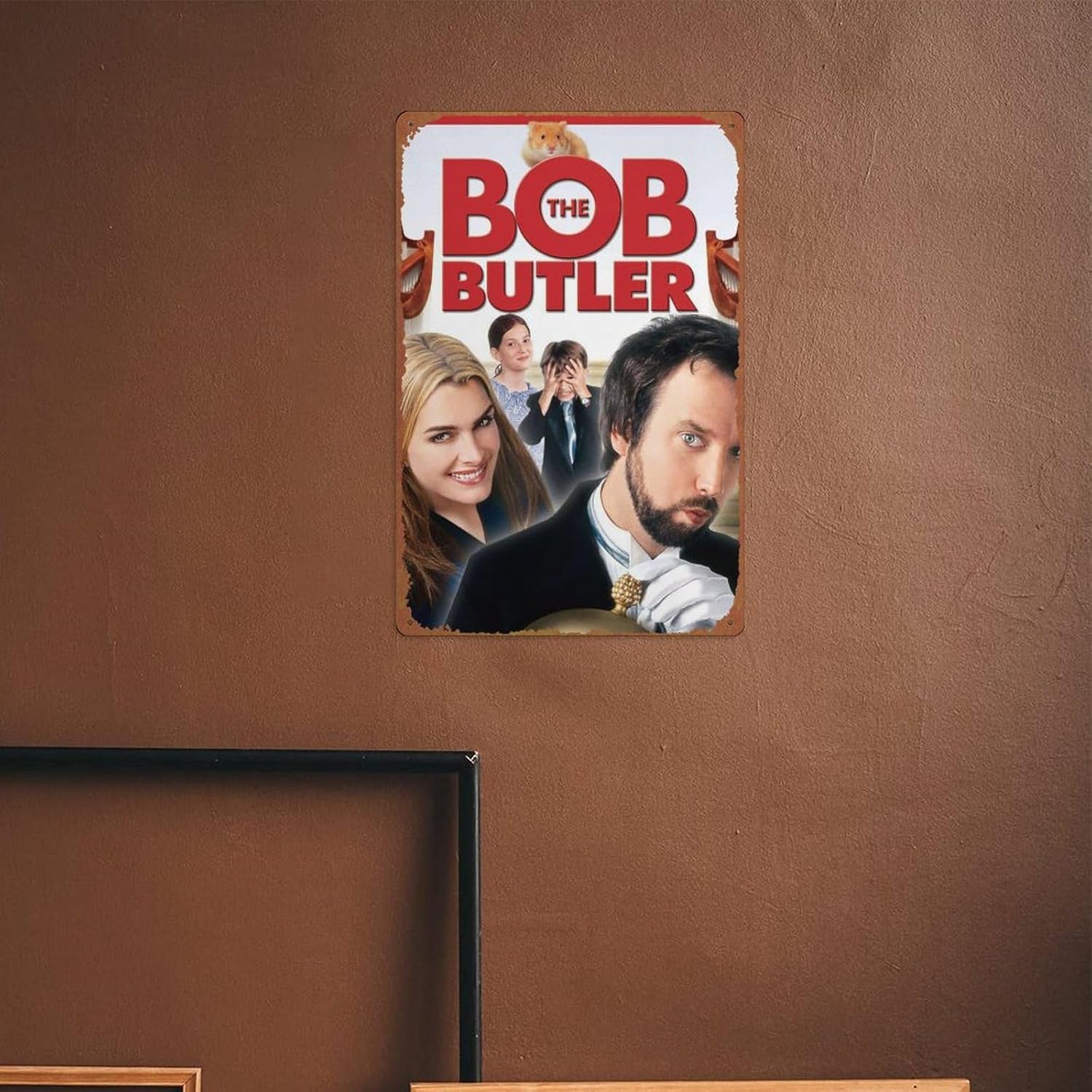 Bob the Butler Tin logo retro poster restaurant wall decoration home door garden store bar coffee shop club logo gift 12 X 8 inches