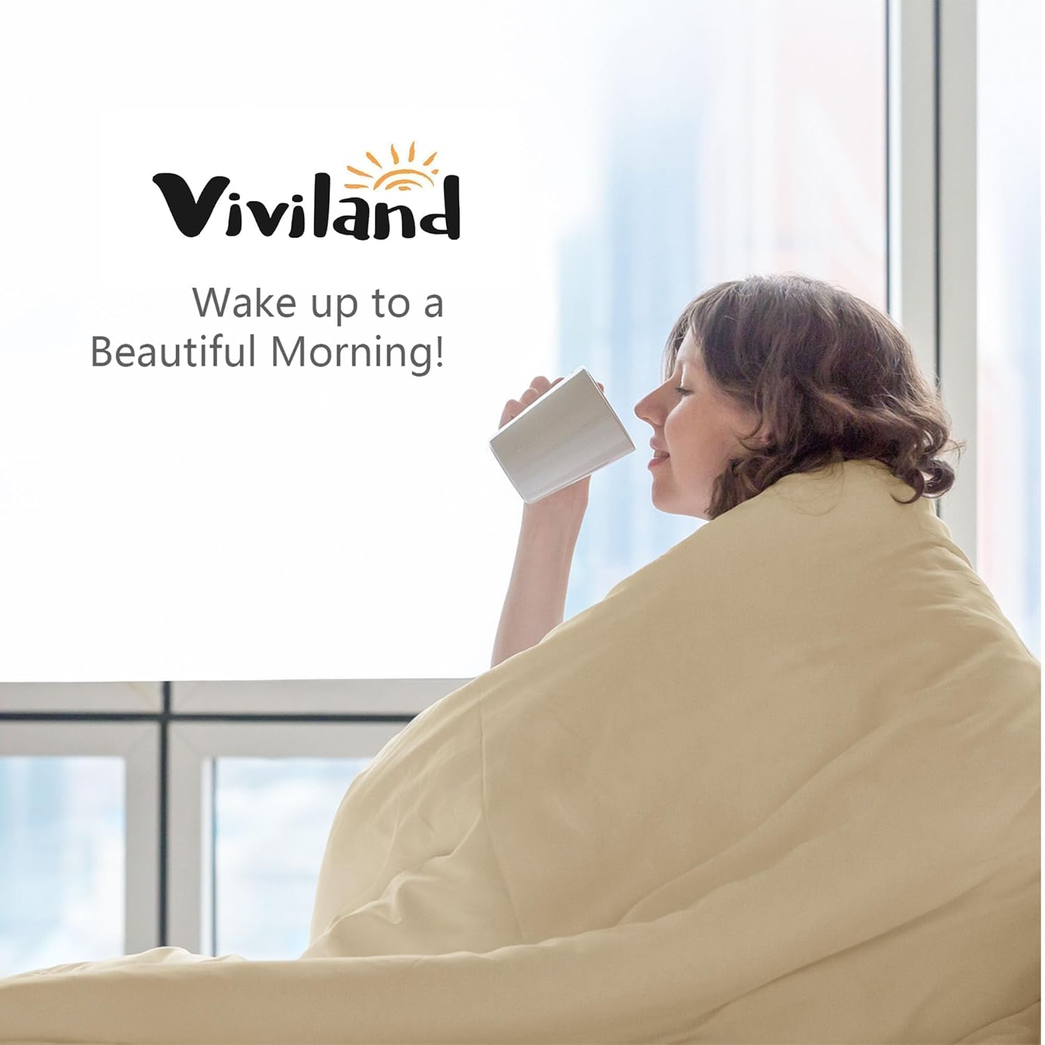 Viviland Juego de sábanas para cama matrimonial, 4 piezas de microfibra cepillada con bolsillo profundo, juego de sábanas encimeras y fundas de
