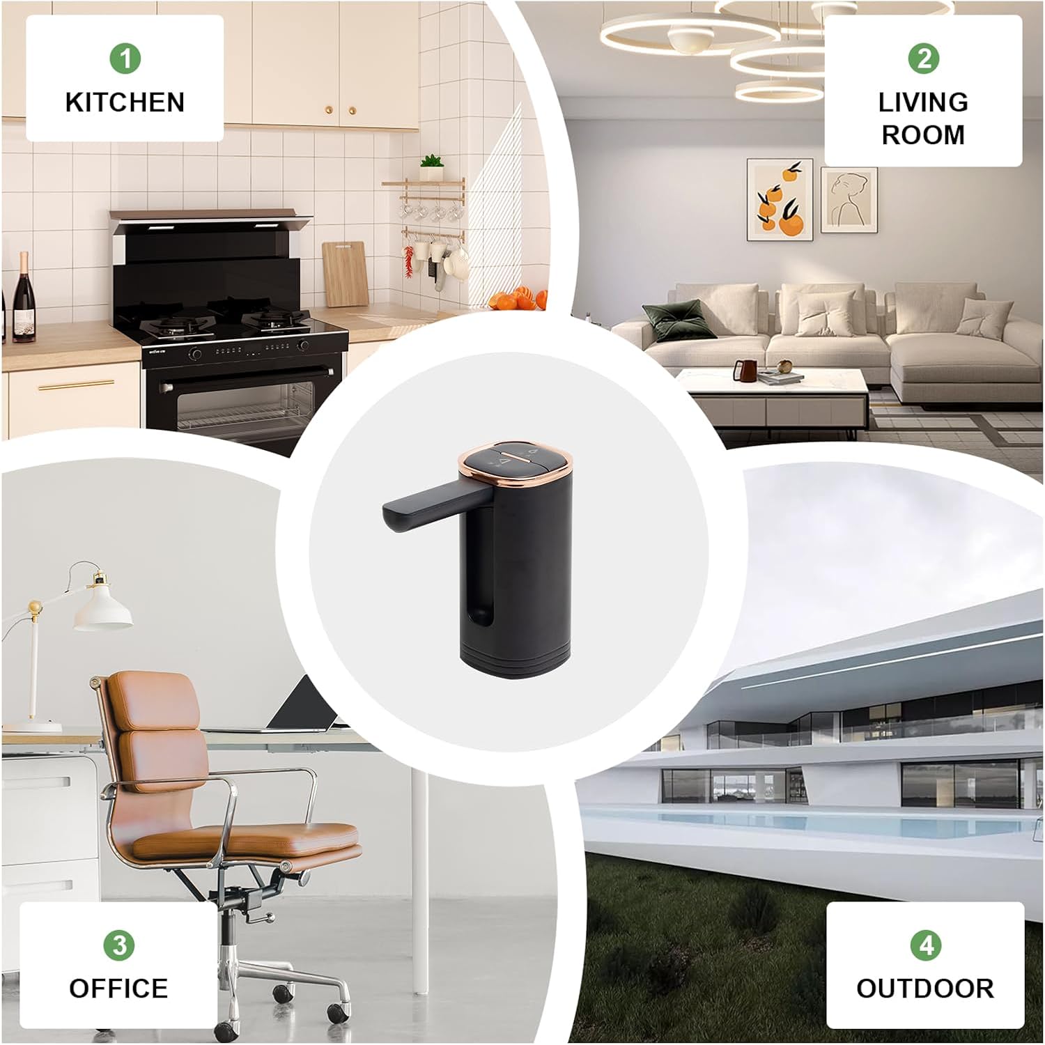 Dispensador de agua plegable eléctrico ultrapuro de 5 galones con abrebotellas multifuncional, bomba automática de botella de agua portátil de carga