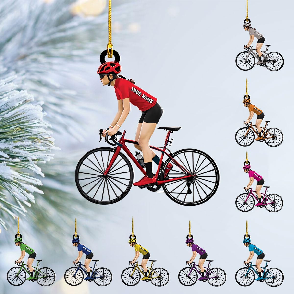 Royal Fight – Adorno plano de acrílico personalizado para montar en bicicleta, adorno plano de acrílico para montar en bicicleta, para montar en