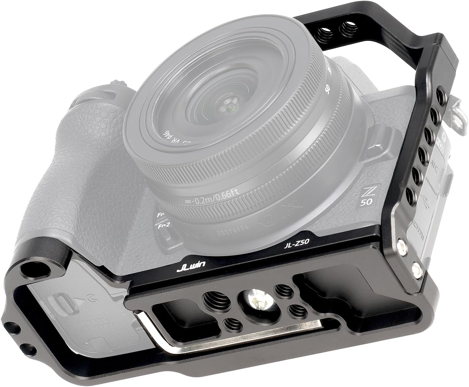 Foto4easy z 50 jaula para cámara Nikon Z 50, placa de liberación rápida para Arca-Swiss, orificios de tornillo de 14 y 38 pulgadas y soporte de
