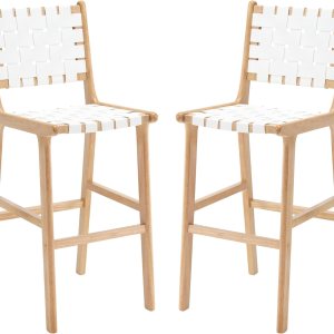 GOOLON Juego de 2 taburetes de bar de piel sintética, taburetes de bar de 29 pulgadas de altura para isla de cocina, modernos taburetes de bar de GOOLON Juego de 2 taburetes de bar de piel sintética, taburetes de bar de 29 pulgadas de altura para isla de cocina, modernos taburetes de bar de