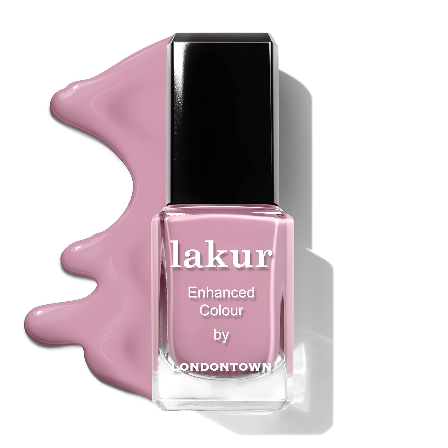 LONDONTOWN Esmalte de uñas rosa, lakur, esmalte de uñas vegano resistente a las astillas, de larga duración, 40 onzas líquidas