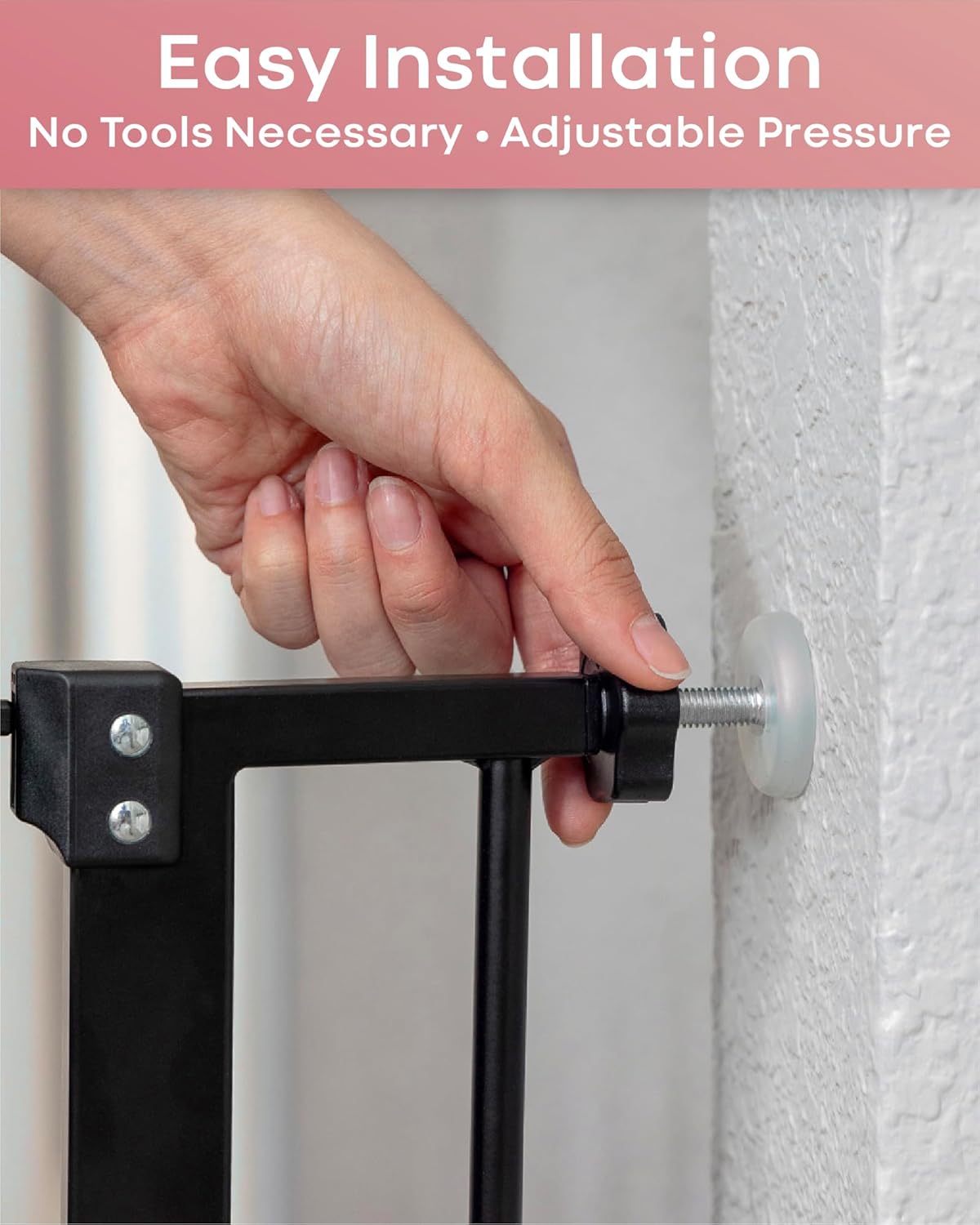 InnoTruth Puerta para bebés de 28.9 a 42.1 pulgadas de ancho para escaleras, puertas para perros de 30 pulgadas de alto para puertas ampliables con