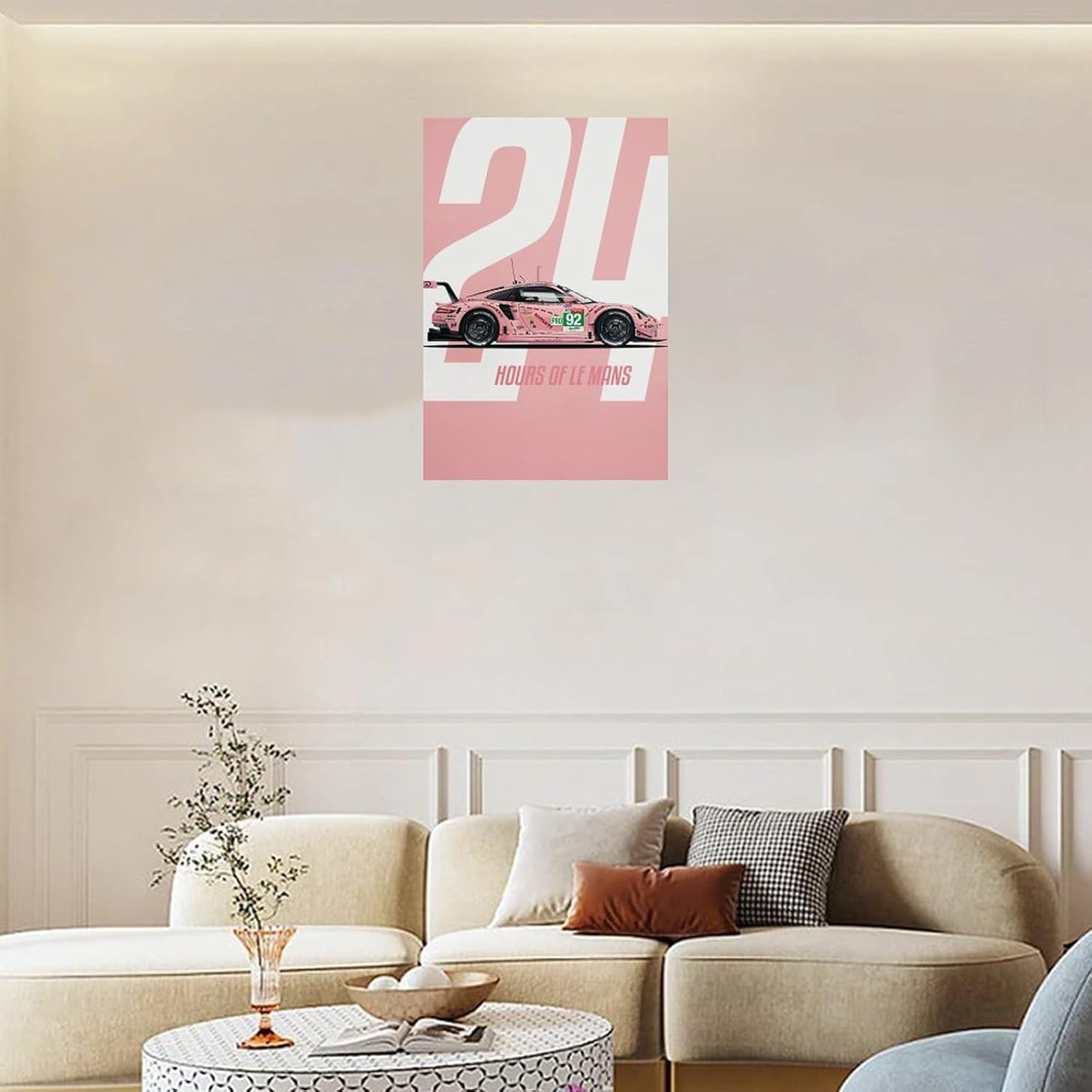 Póster de coche 911 GT3RS – Póster de pared de coche de carreras, pósteres vintage para hombres, impresiones artísticas de automóvil 911, lienzo