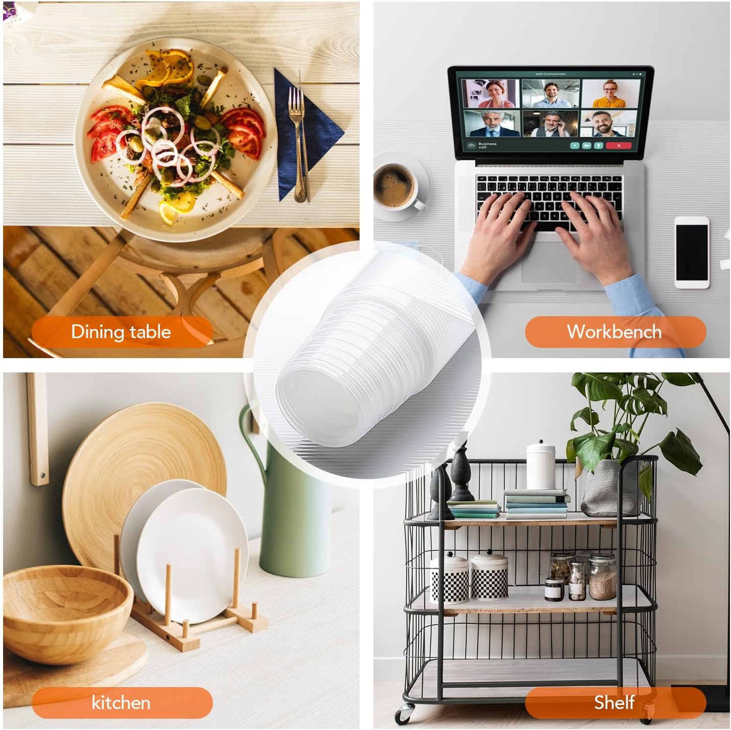 Revestimientos para armarios de cocina, revestimientos de gabinetes no adhesivos para cocina, estantes, refrigeradores, 16 pulgadas x 20 pies,