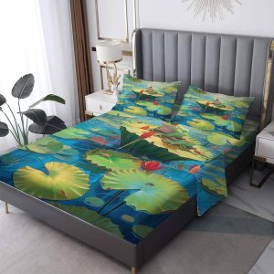 Frog Sheets California King – Juego de sábanas de anfibios de dibujos animados, microfibra suave, bolsillo profundo, sábanas y fundas de almohada Frog Sheets California King – Juego de sábanas de anfibios de dibujos animados, microfibra suave, bolsillo profundo, sábanas y fundas de almohada