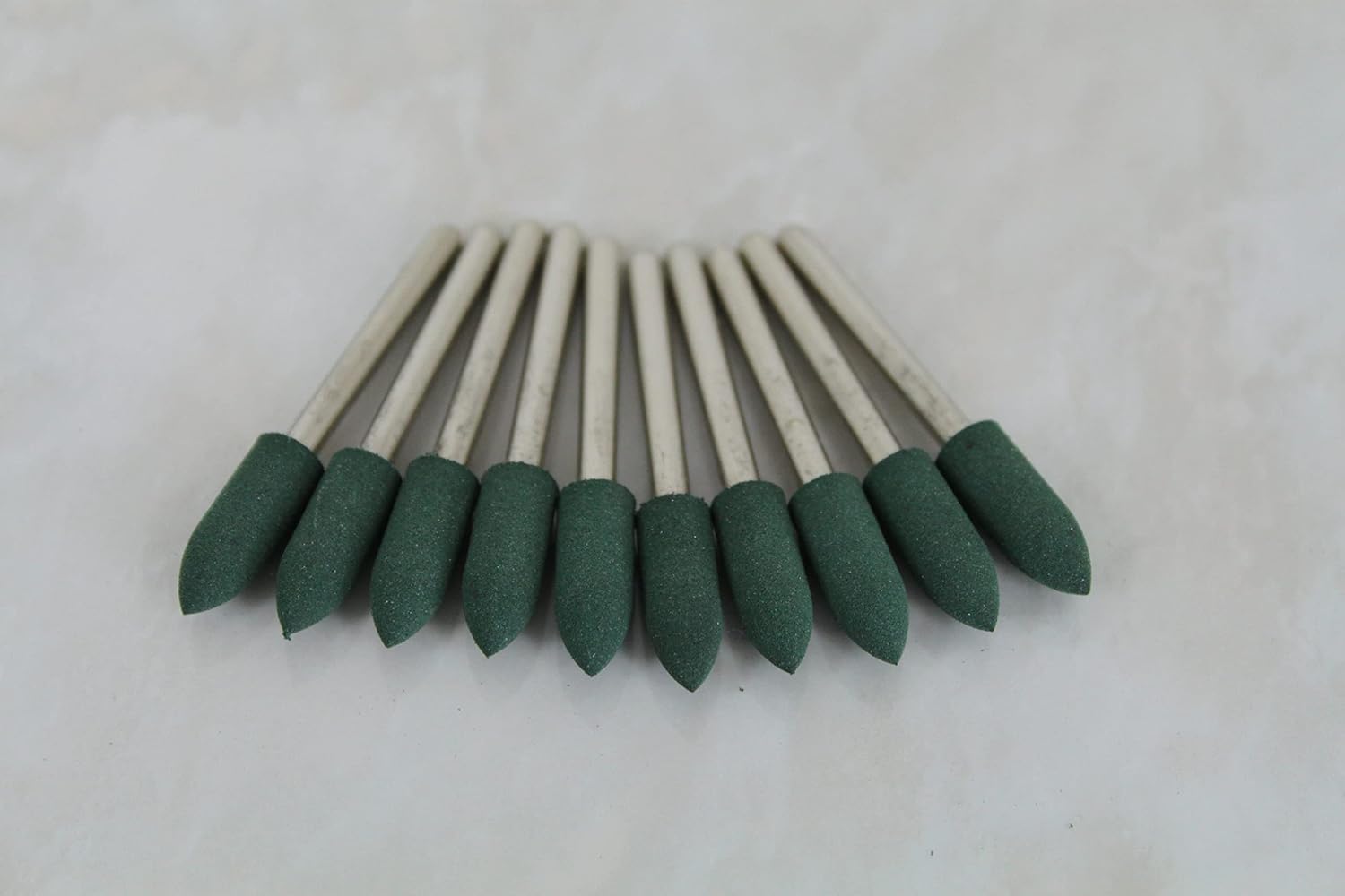 TEMO 10 piezas de 0.236 in (14 pulgadas) herramienta giratoria de goma bala de pulido con vástago de 0.118 in (18 pulgadas) para herramientas