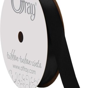 Offray Cinta doble faz de satén, carrete de 78 pulgadas de ancho x 20 yardas, color blanco envejecido Offray Cinta doble faz de satén, carrete de 78 pulgadas de ancho x 20 yardas, color blanco envejecido