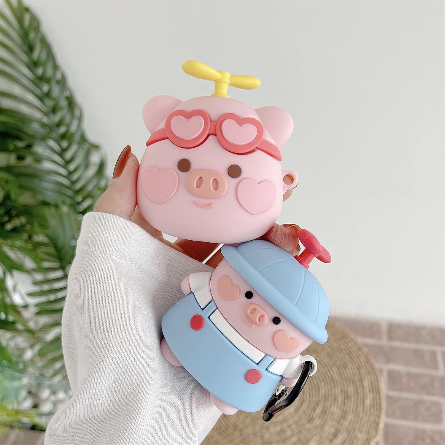 Yatchen Funda para Airpods 3, linda funda protectora de silicona suave Kawaii con llavero a prueba de golpes, funda de carga para AirPods Pro para