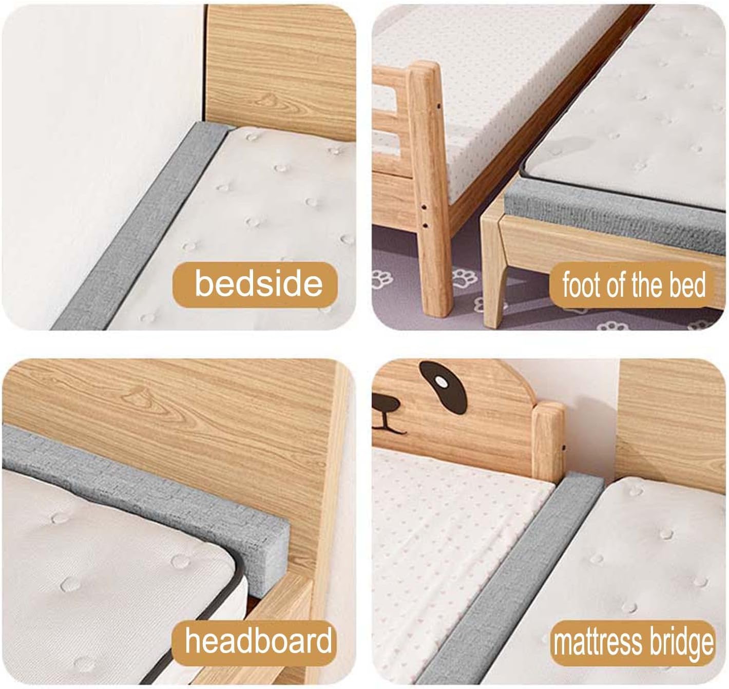 BOMATY Almohada rectangular de cama de tamaño personalizado, almohada de cabecero, relleno de huecos para cerrar el hueco, cabecera y colchón, cojín