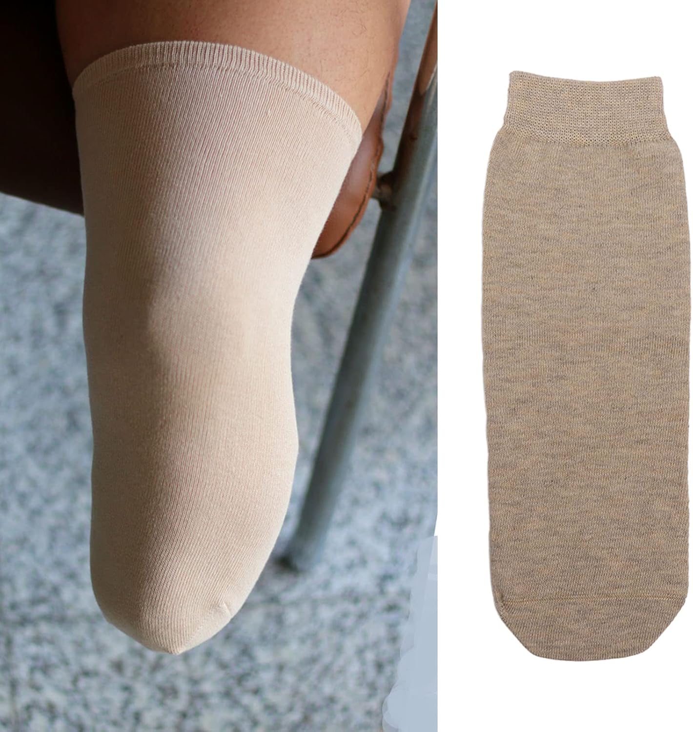 Calcetines protectores de algodón elástico suaves y transpirables para amputados, compresión de extremidades, encogedor elástico suave y