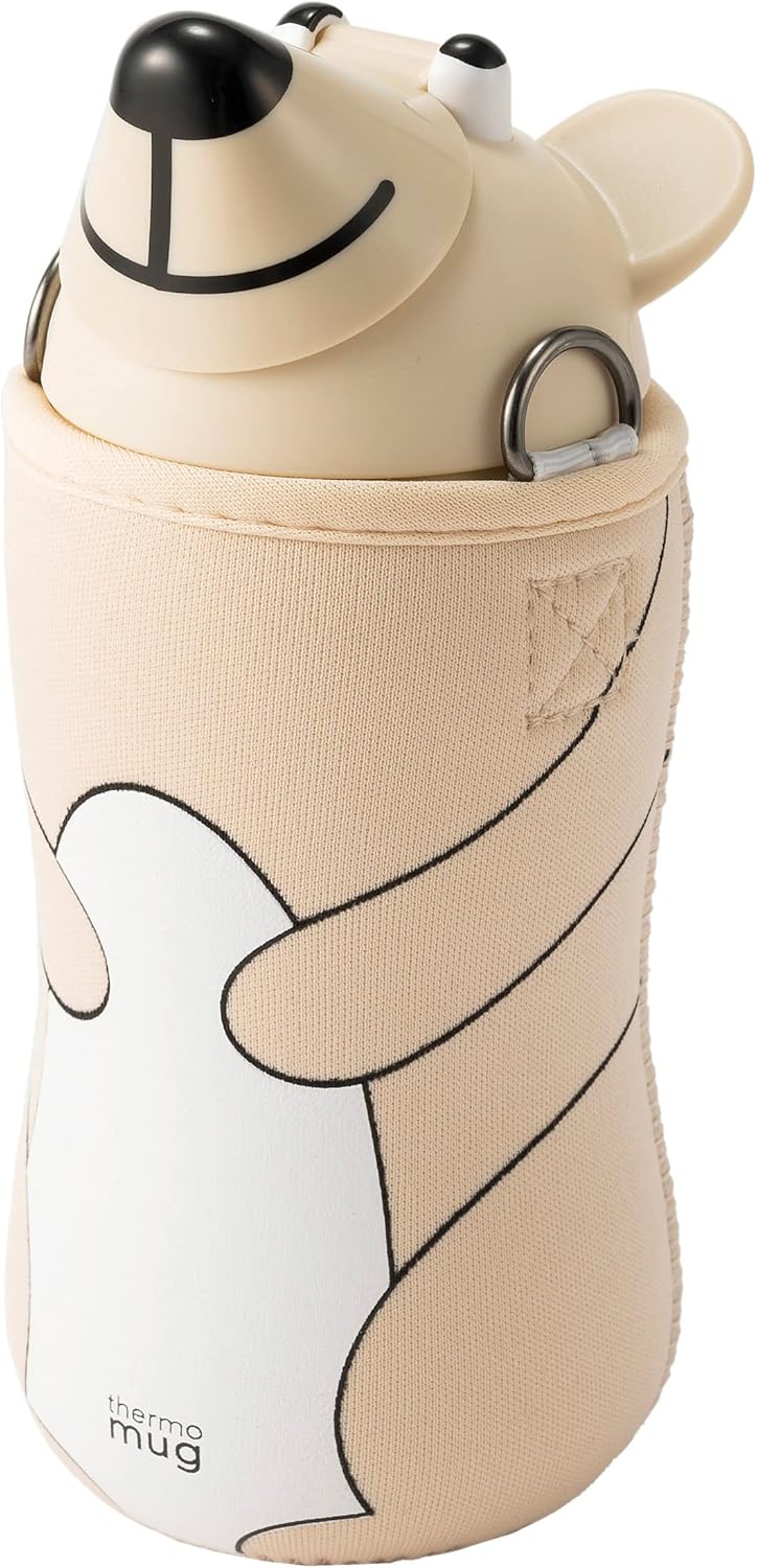 AB20-38 ANIMAL BOTTLE BEAR Sports Bottle, Animal Bottle, 12.8 fl oz (380 ml), Ivory