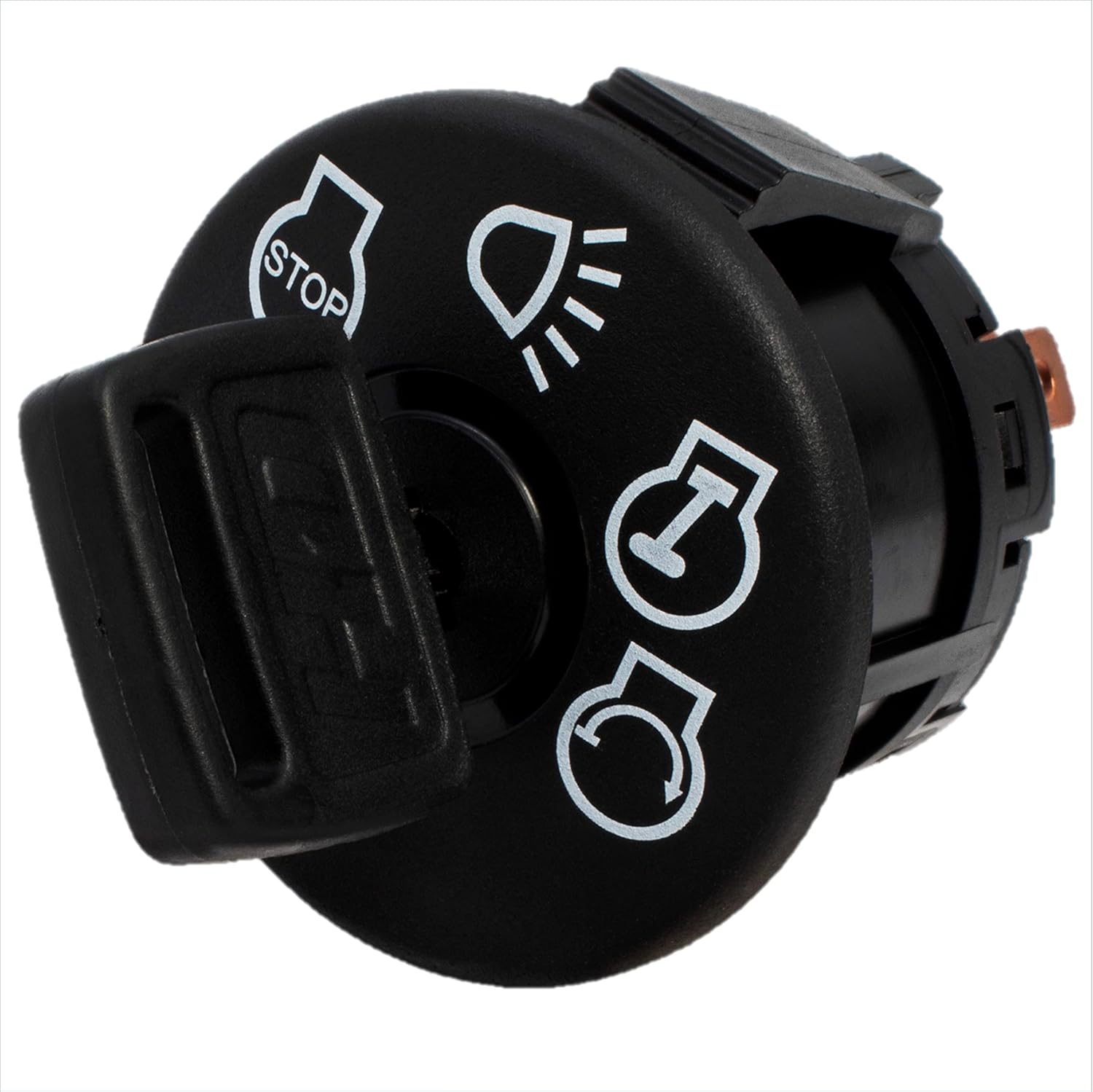 HD Switch GY20074 AM133597 Interruptor de llave de encendido para John Deere Scotts Sabre cortacésped tractor de jardín, incluye 2 llaves y llavero