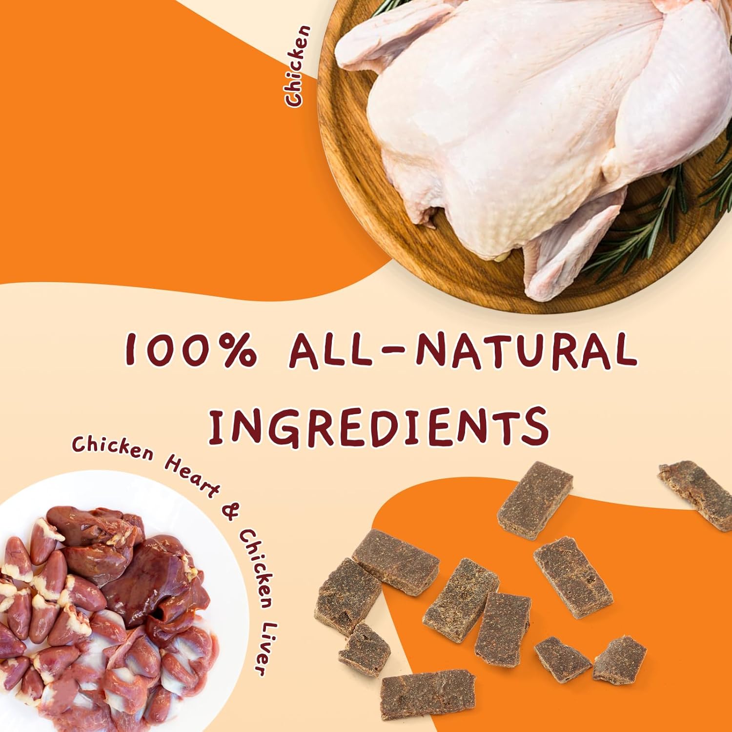 Jungle Calling Golosinas para perros, golosinas naturales de entrenamiento de perros con alto contenido de proteínas con pollo real, mordeduras