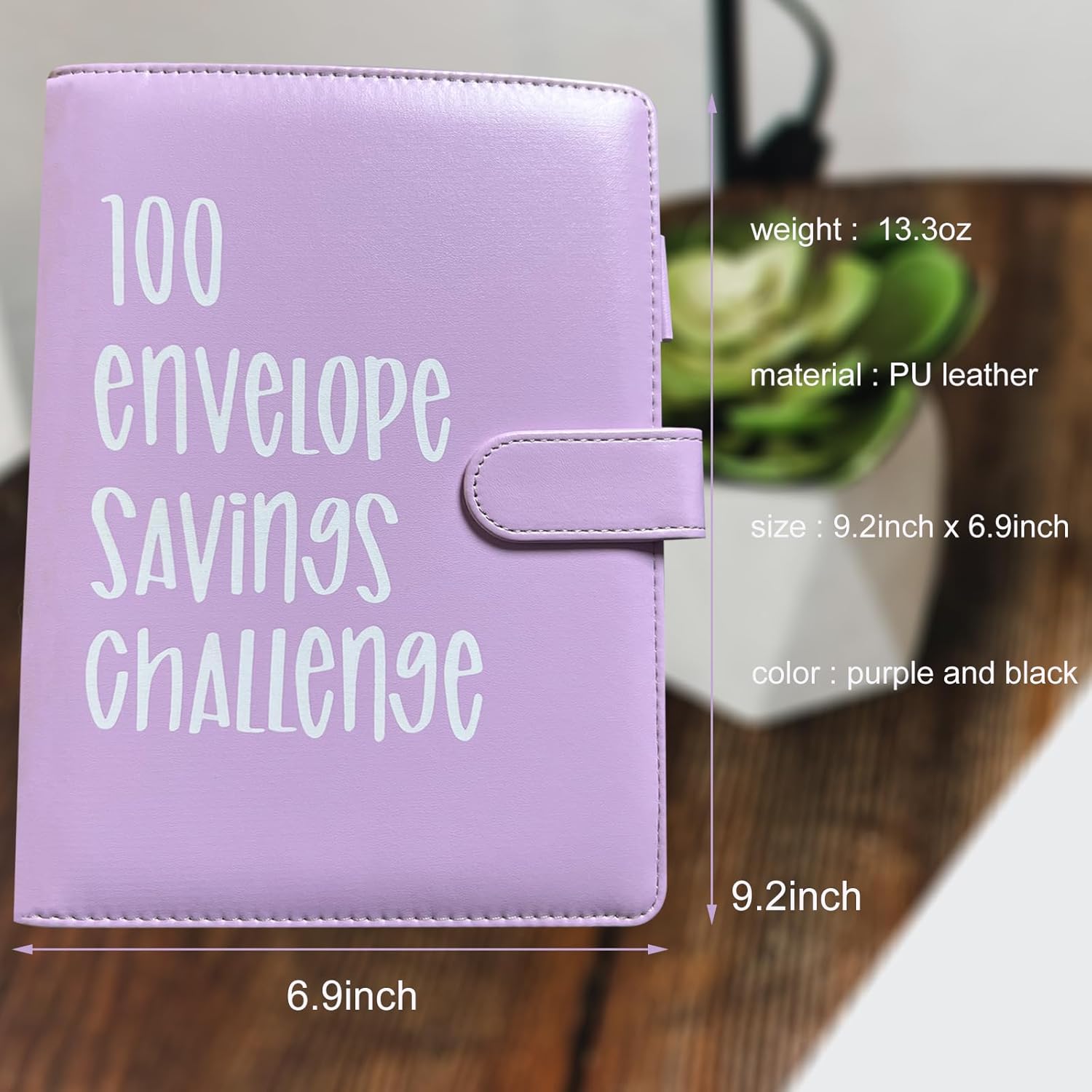 Carpeta de desafíos de 100 sobres, carpeta de desafíos de ahorro, libro de presupuesto de desafíos de ahorro con sobres de efectivo para