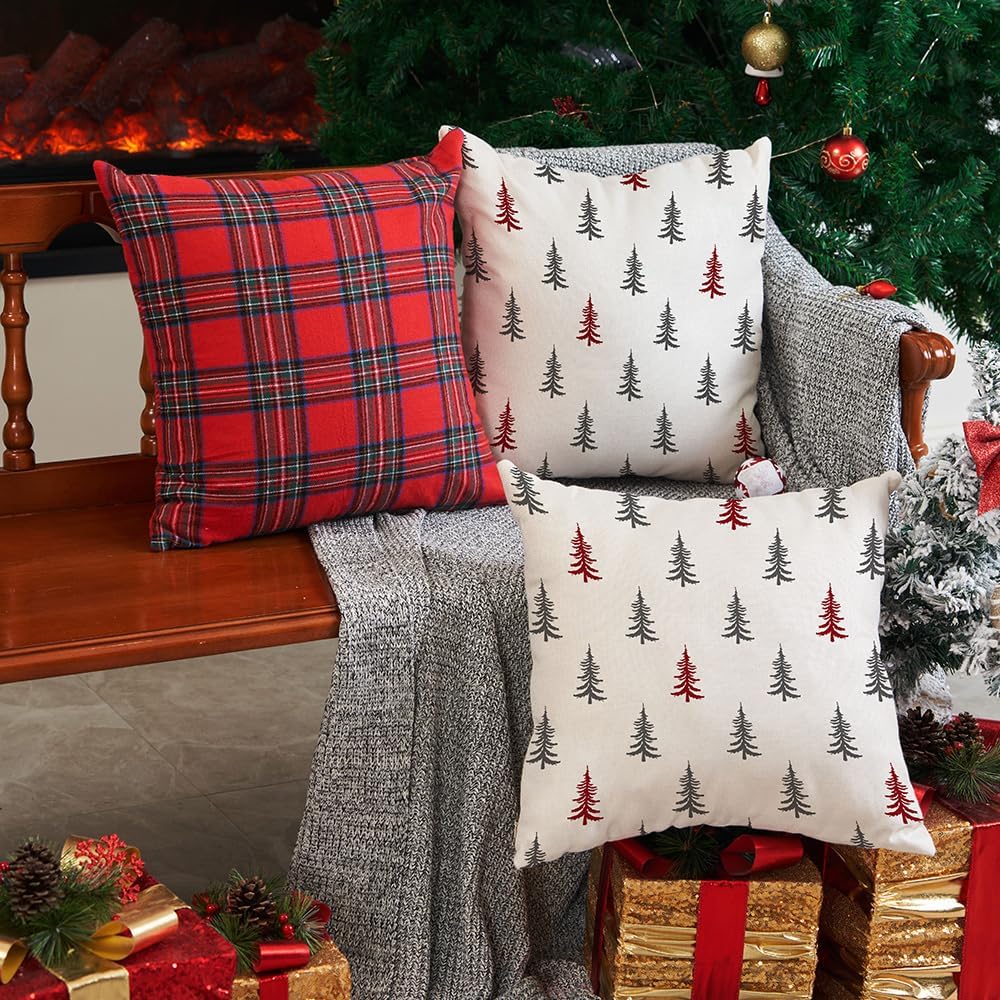 DFXSZ Juego de 2 fundas de almohada de Navidad de 18 x 18 pulgadas, fundas decorativas de invierno para el hogar, sofá, 30 unidades