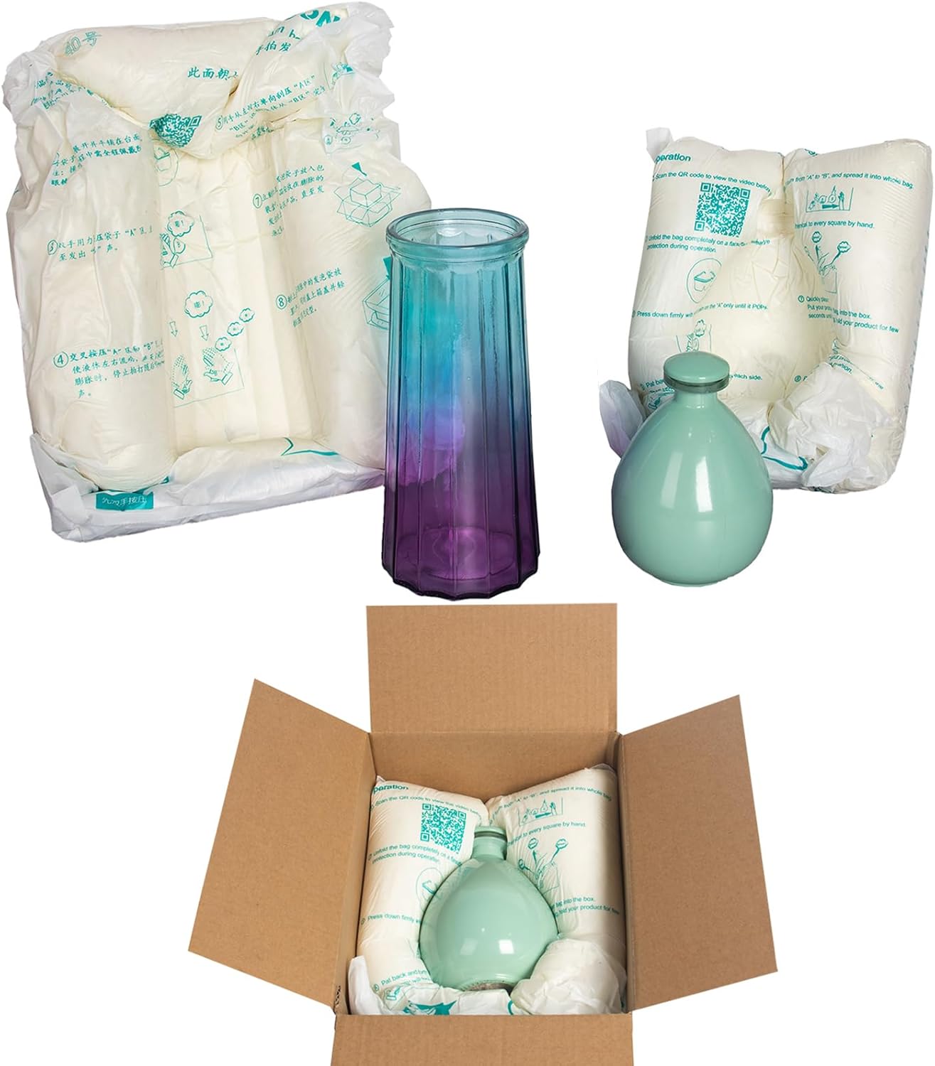 Bolsa de espuma para envío, paquete de 4 bolsas grandes de espuma expansible #40, bolsa de embalaje para embalaje (paquete de 4, 40)