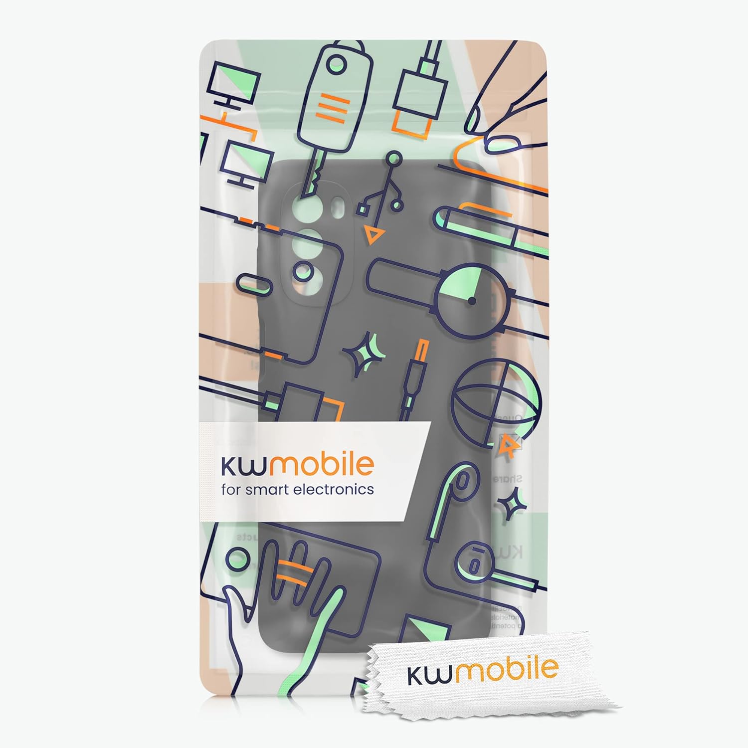kwmobile Funda compatible con Motorola Moto G62 5G – Funda delgada de silicona TPU – Acabado suave al tacto – Negro