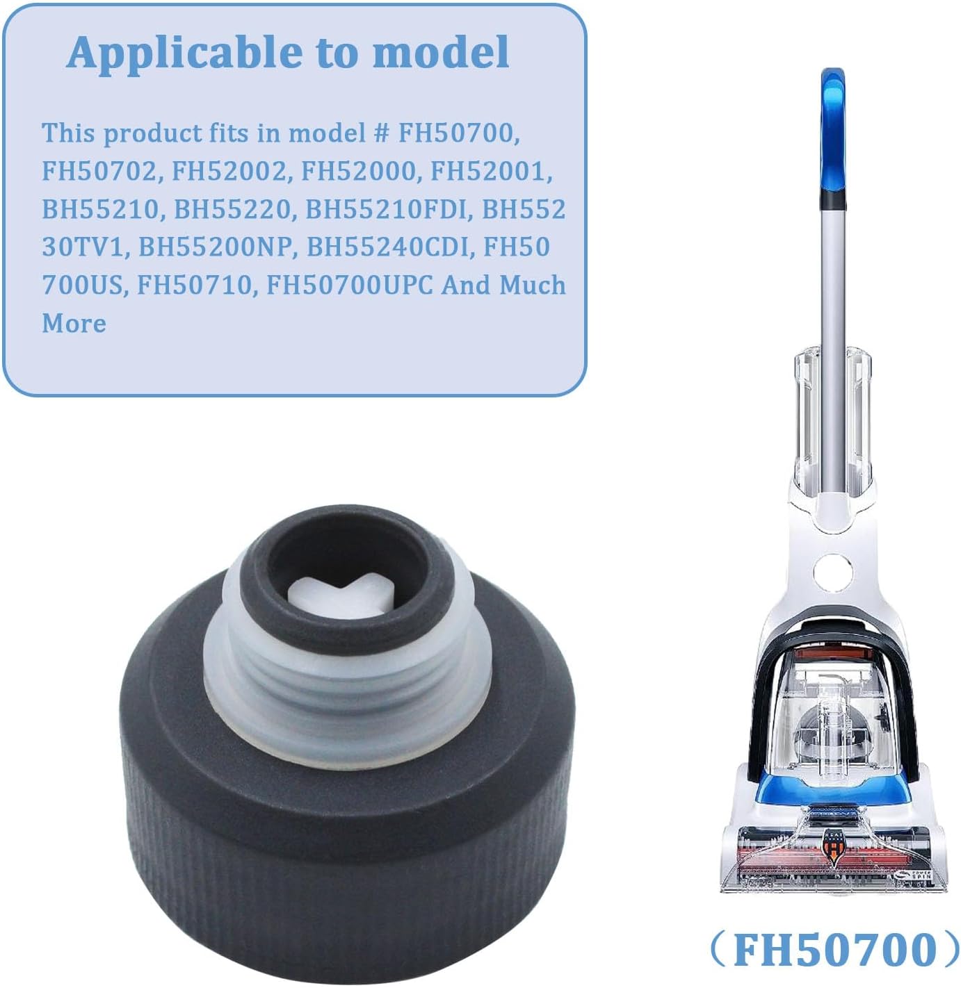 440012803 – Tapa de depósito para Hoover PowerDash Pet, SmartWash y FloorMate Jet, repuesto para piezas de limpiador de alfombras hoover FH50700
