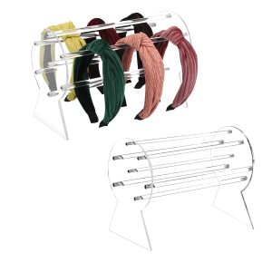 AOFLLU Soporte para diadema de acrílico, 2 unidades, organizador de diadema transparente, soporte de exhibición para diadema, estante de AOFLLU Soporte para diadema de acrílico, 2 unidades, organizador de diadema transparente, soporte de exhibición para diadema, estante de