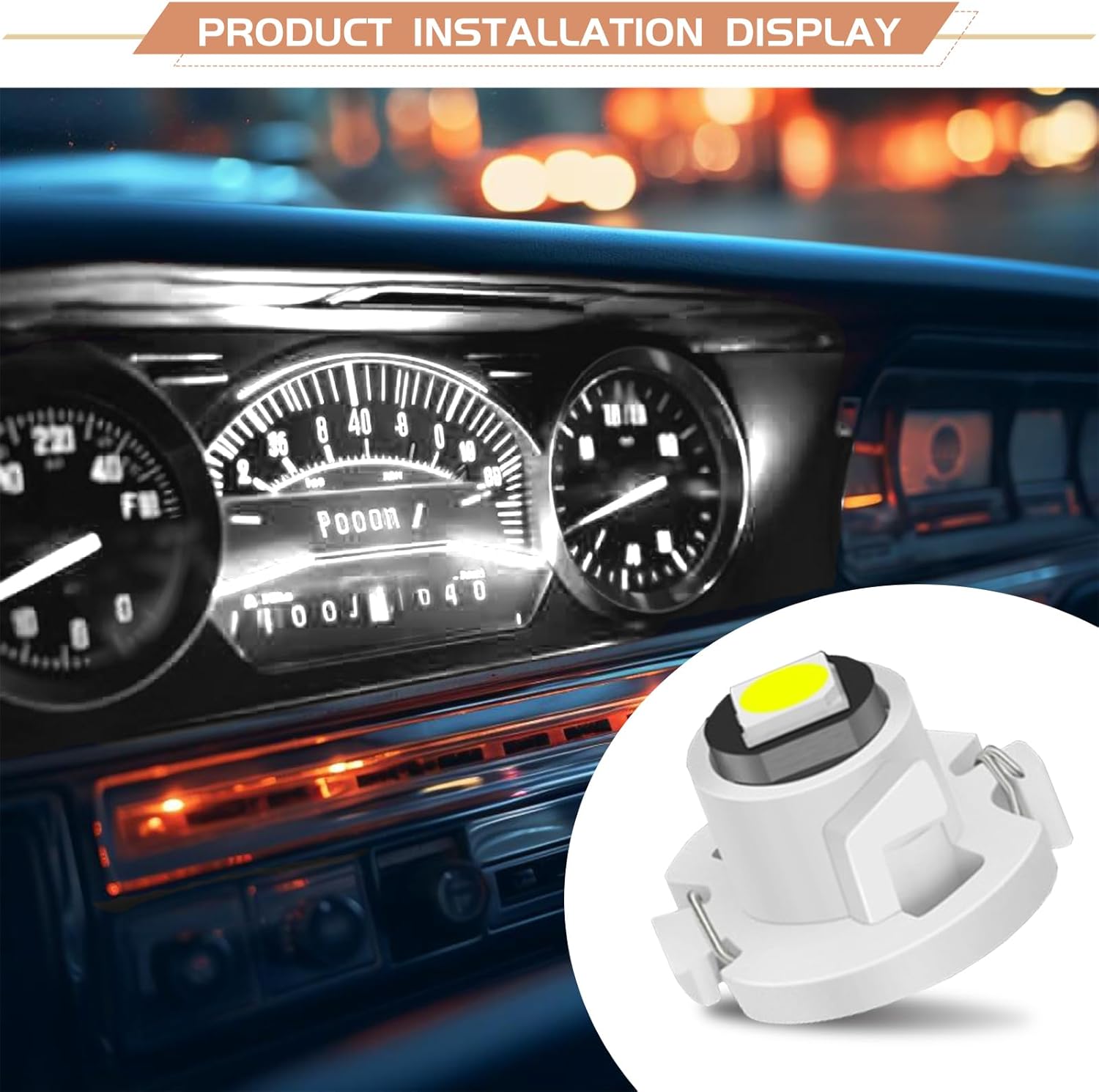 yvshy 10 lámparas de escritorio T4.2 para instrumentos de automóvil, luz indicadora ultra brillante 3030 de 12 V, accesorios de iluminación de