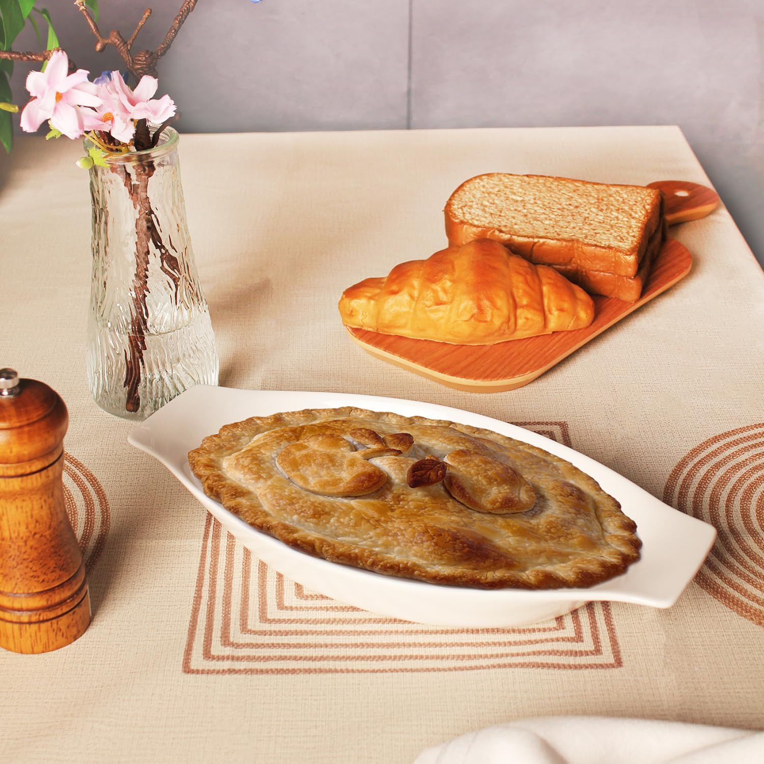 Juego de 4 platos ovalados para hornear gratinados, de porcelana, aptos para horno, lasaña, utensilios de cerámica ideales para cacerola de crema