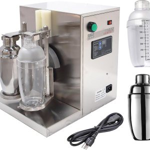 TECHTONGDA Máquina comercial de coctelera de té con leche, máquina profesional de acero inoxidable de doble marco automático de té de burbujas, TECHTONGDA Máquina comercial de coctelera de té con leche, máquina profesional de acero inoxidable de doble marco automático de té de burbujas,