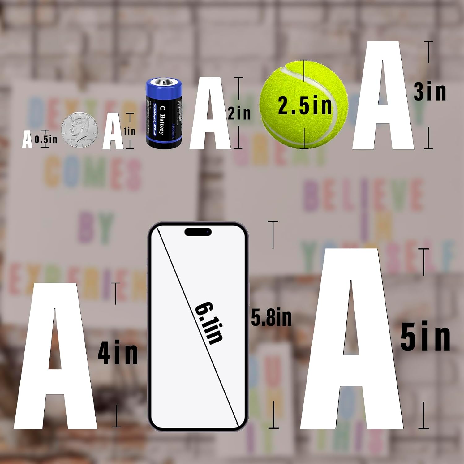 500 piezas de 10 hojas de calcomanías de letras, vinilo autoadhesivo, impermeables, para buzones, calcomanías de números del alfabeto para buzón,