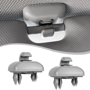 2 soportes de gancho con clip, clip de plástico para visera solar interior específico para automóvil, 8U0857562A8E0857563A, hebilla de protección 2 soportes de gancho con clip, clip de plástico para visera solar interior específico para automóvil, 8U0857562A8E0857563A, hebilla de protección